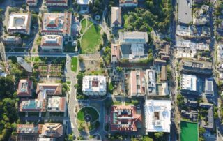 Aerial view of city