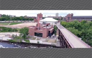 Energy plant near river