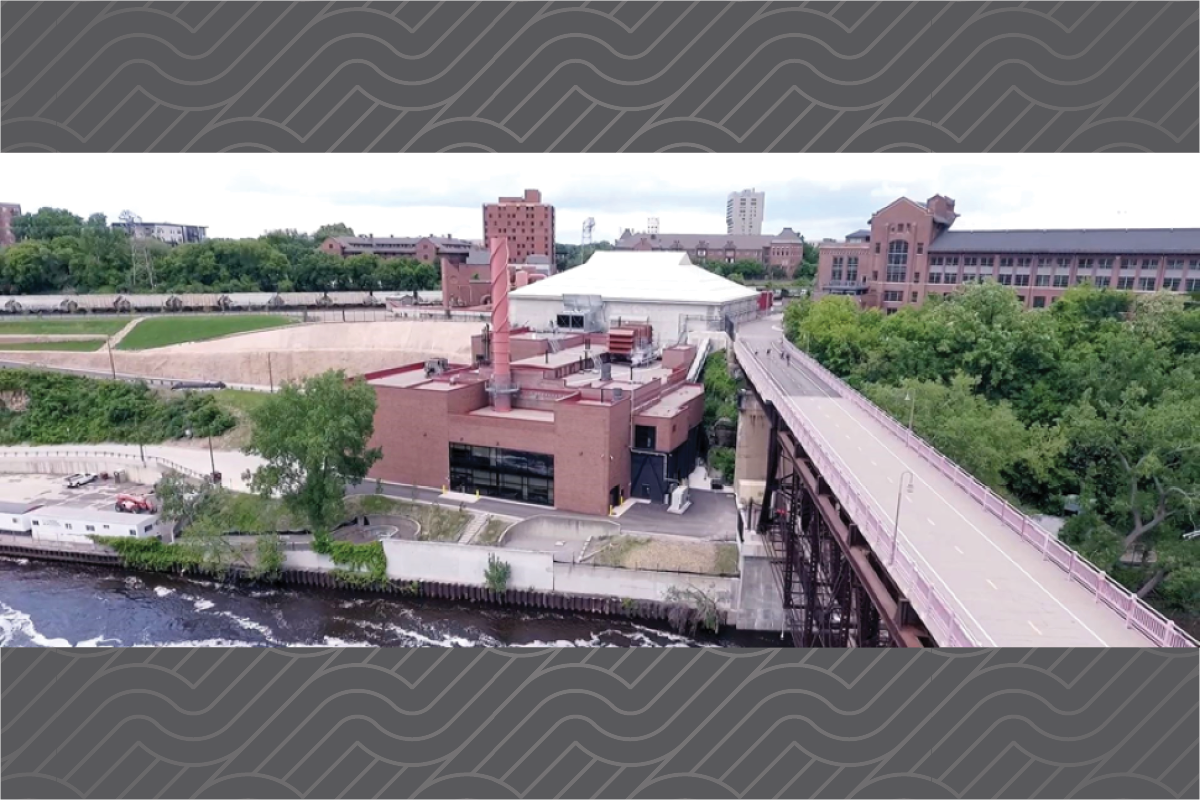 Energy plant near river